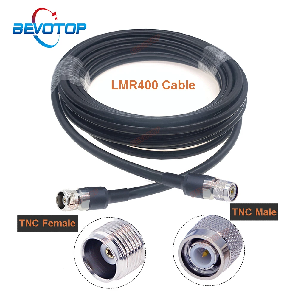 

BEVOTOP LMR400 Cable TNC to TNC Male / Female Connector Low Loss LMR-400 50-7 Pigtail 50 ohm RF Coaxial Extension Jumper Cord