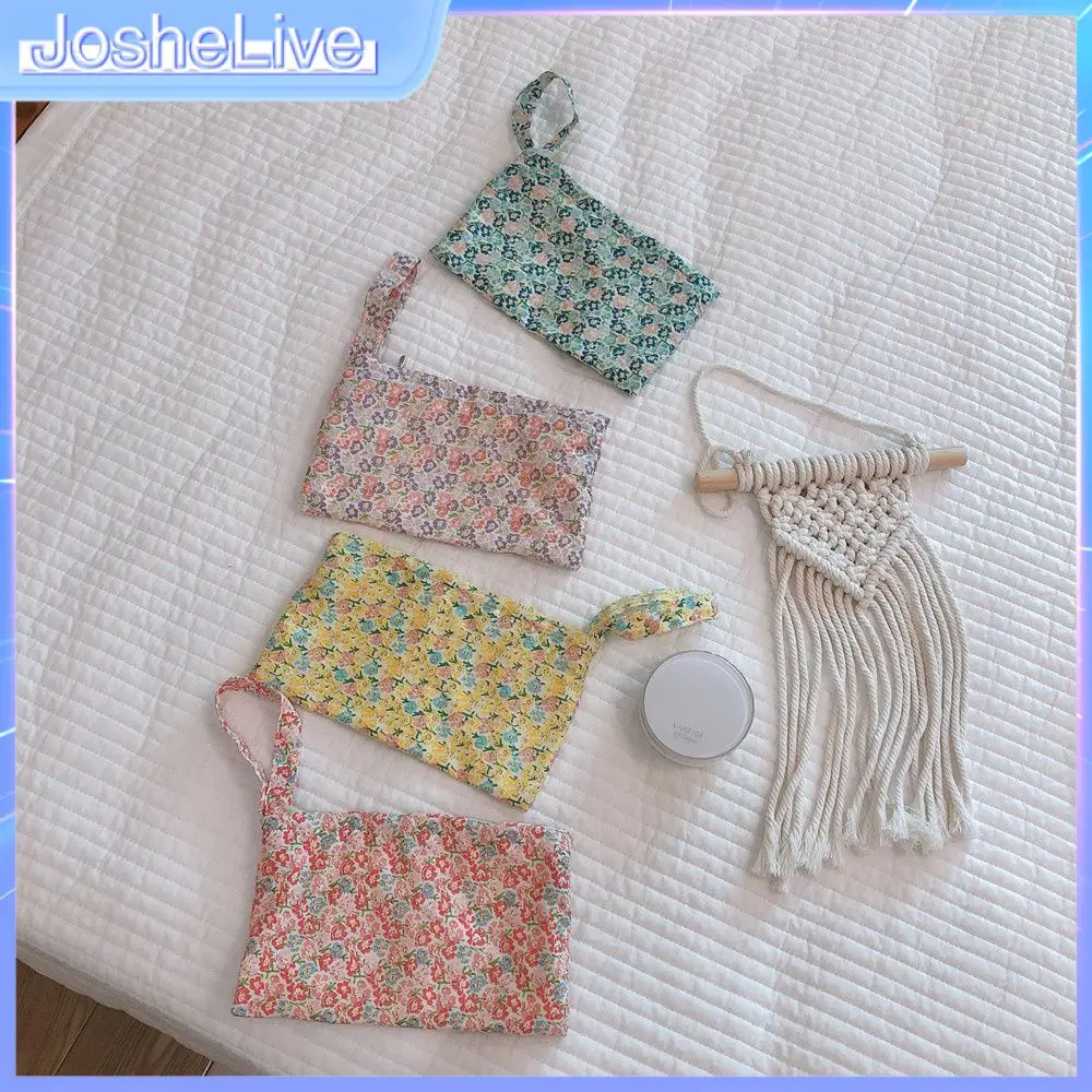 

Fashionable Mobile Phone Pocket Cotton Mini Cosmetic Bag High-quality Mobile Phone Bag Storage Bag Floral Blending Handbag Fresh