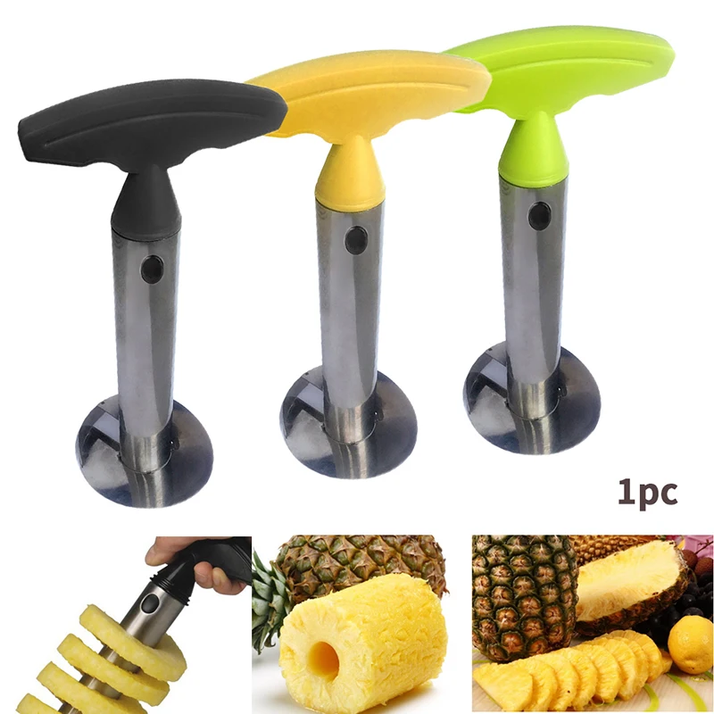 

Ultra-Sharp Pineapple Corer Slicers Stainless Steel Parer Knife Spiral Cutter Fruit Corer Stem Remover Salad Kitchen Gadgets