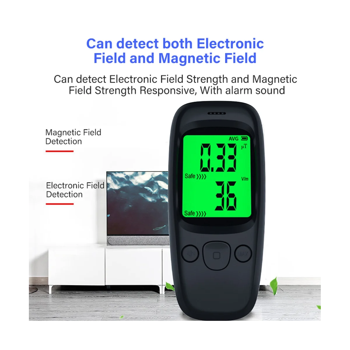 Цифровой детектор электромагнитного излучения тестер с ЖК дисплеем измеритель