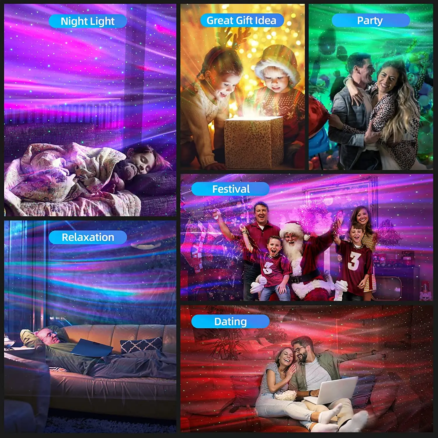 Умный светодиодный ночник с Wi-Fi и управлением через приложение проектор