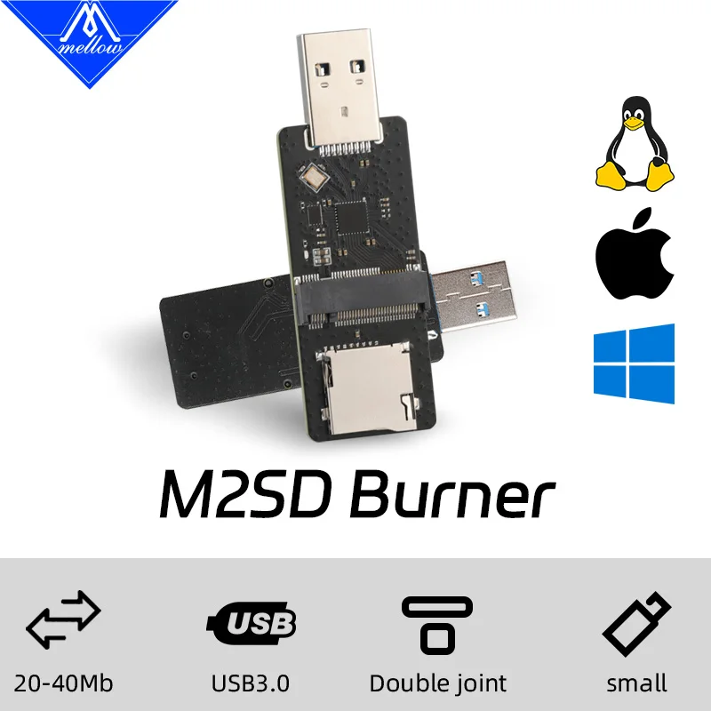 Фото Плата горелки Mellow Fly-M2WE Usb 3.0 для модуля Fly Emmc Micro Sd Tf Fly PI C8 Плата Gemini №1