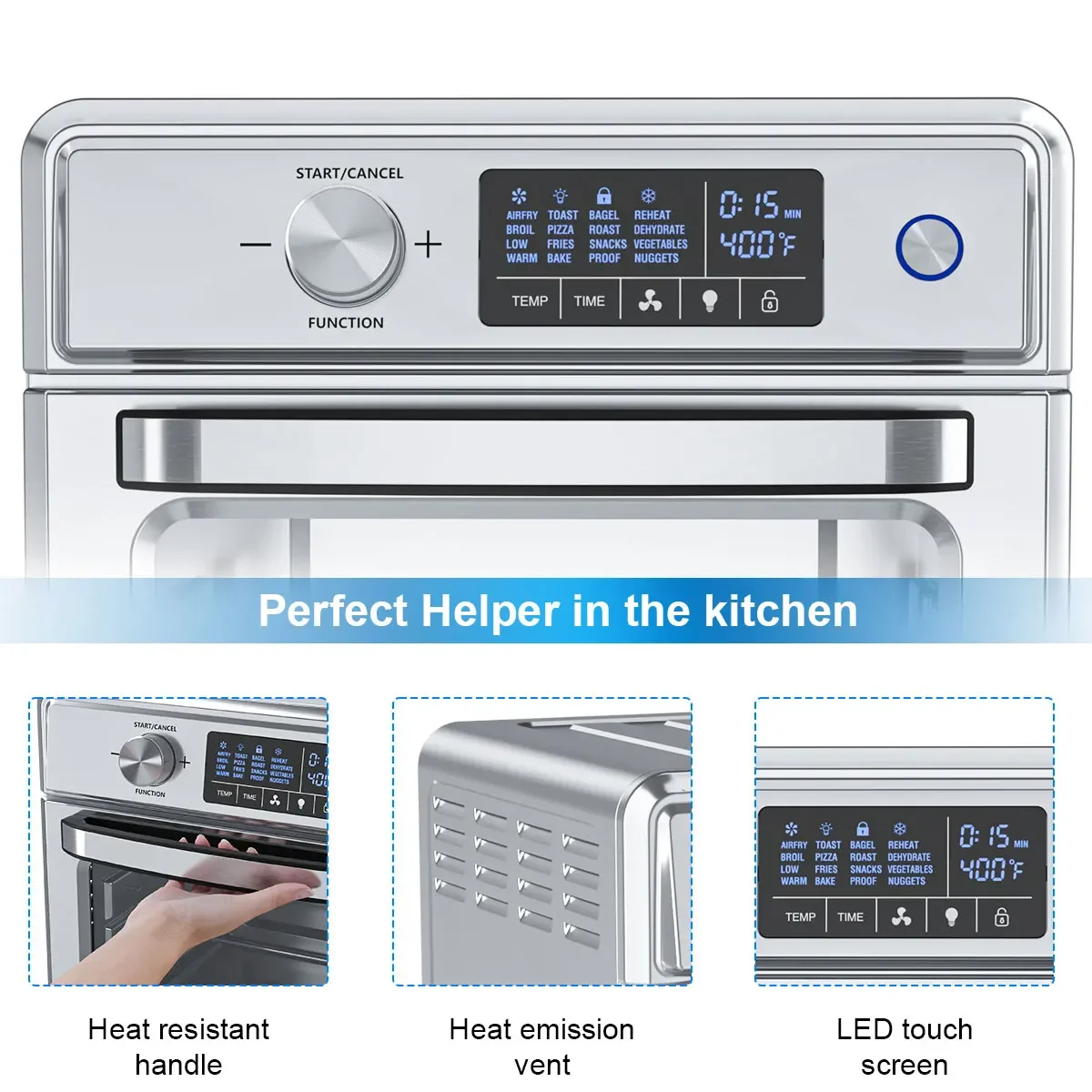 Фритюрница OSMOND 21L/22QT электрическая 16 в 1 1700 Вт