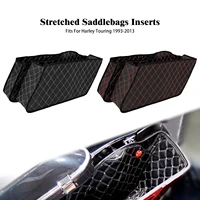 motorcycle stretched saddlebag insert liner thread extended bags for harley touring street road glide flht flhx flhr cvo 93 2013