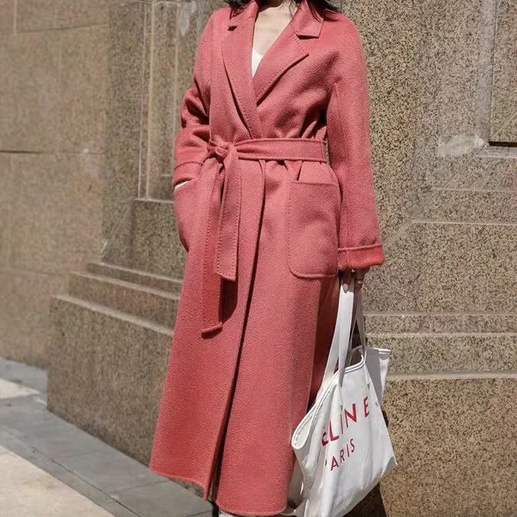 Двухстороннее кашемировое шерстяное пальто