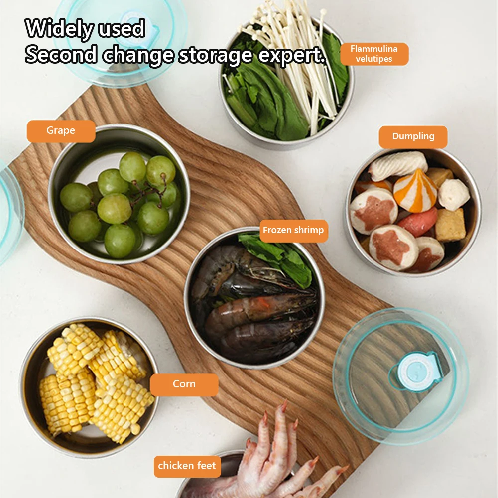 Лидер продаж круглая коробка из нержавеющей стали для сохранения свежести