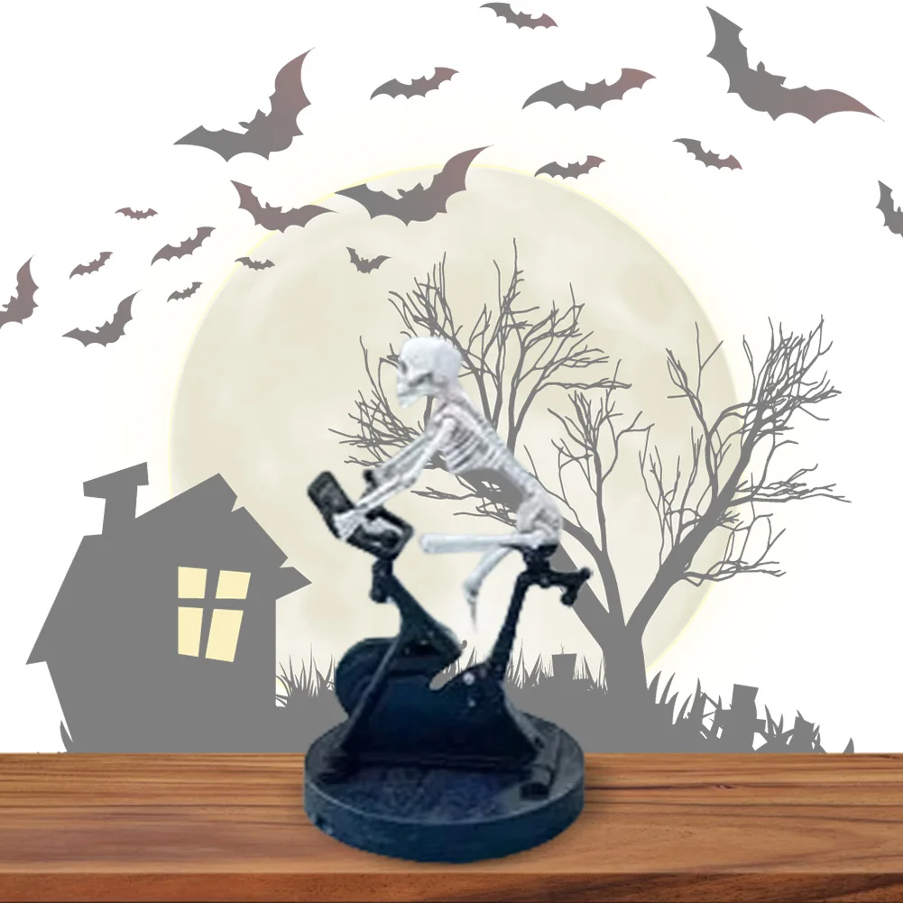 Аниматронный скелет, украшение из смолы, забавный аниматронный скелет ...