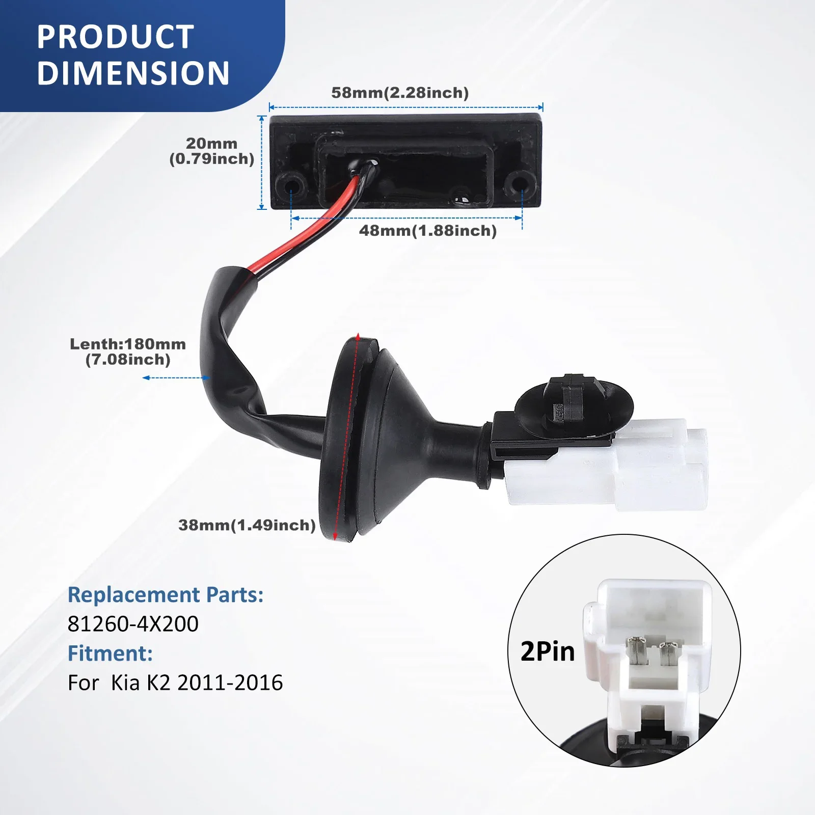 81260-B4000 81260-4X200 Black ABS CaseTrunk Lid Lock Release Switch for Hyundai I10 2013-2021