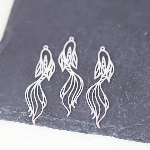 3 шт., подвеска из нержавеющей стали, золотая рыбка