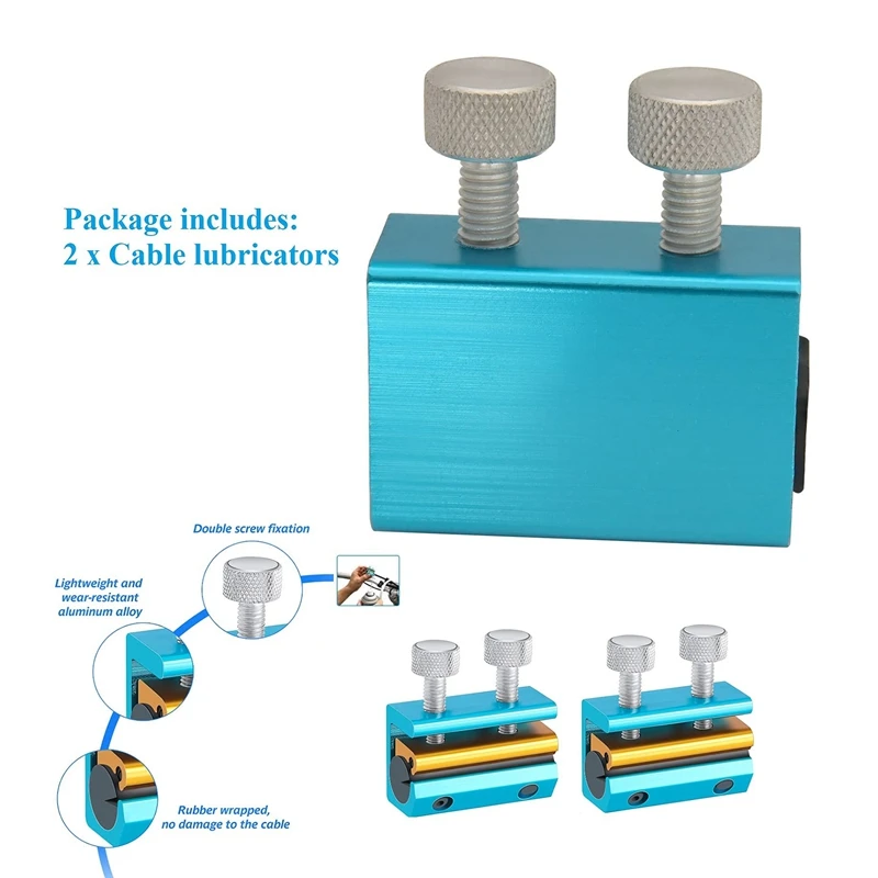 2 шт. алюминиевый кабель для мотоцикла инструмент смазки кабеля проволочная