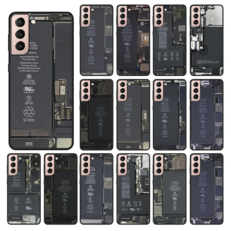 

Battery Circuit board Phone Case for Samsung S23 S22 S20 Ultra S20 S22 S21 S10 S9 Plus S10E S20FE Note10Plus Note20 9