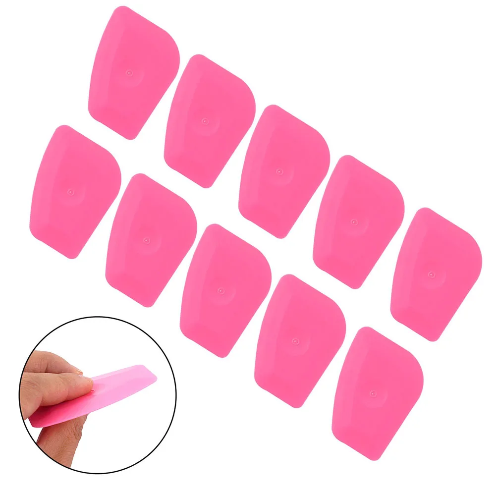 

New Useful Mini Mini Pink Squeegee Pink Squeegee Hot Sale 10Pcs Hard Card Plastic Popular Scraper Tint Stylish