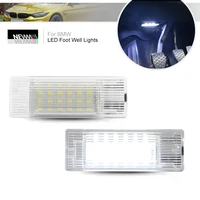 2pcs led footwell interior lights for bmw 4 series f32 m4 420i 2013 up canbus door welcome lights bimmer puddle entrance lamps