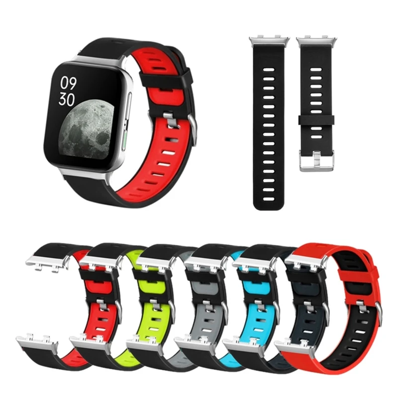 

Ремешок для часов, мягкий ремешок, совместимый с oppo Watch 2, Сменные аксессуары для умных часов, силиконовый браслет, прочный B36A