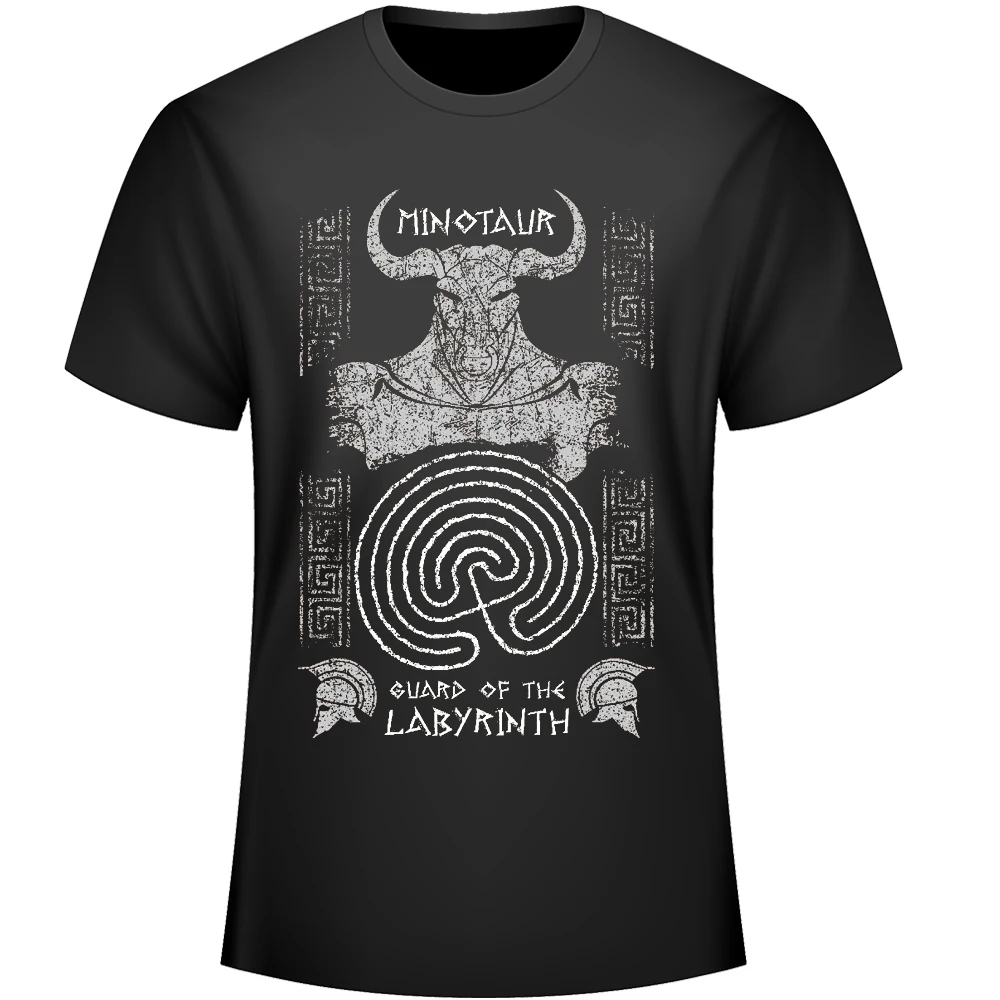 

Guard of The Labyrinth Minotaur Greek Myths Theme Premium T-Shirt. Summer Cotton Short Sleeve O-Neck Mens T Shirt New S-3XL