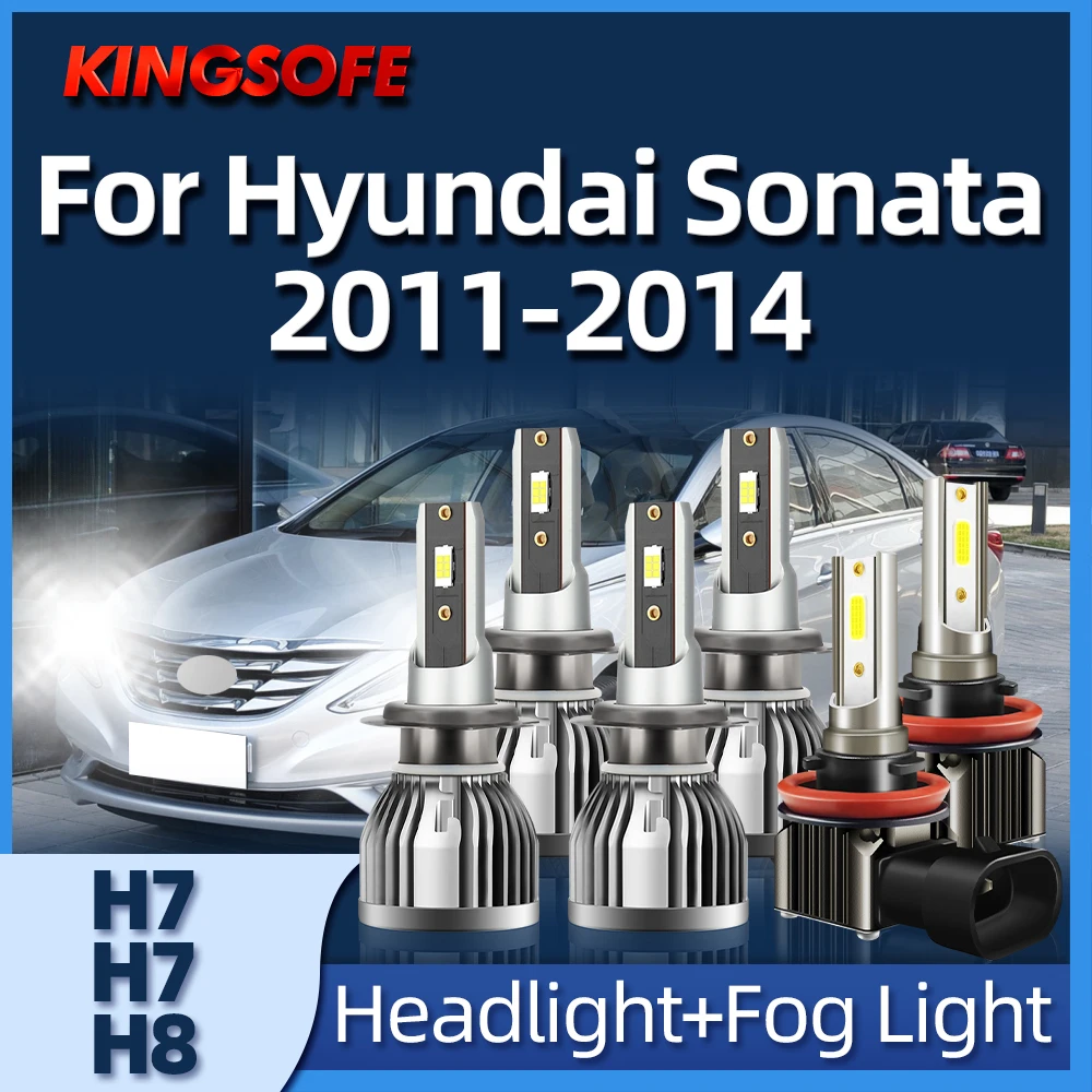 

KINGSOFE 26000LM H7 LED H8 Light Headlight Fog Lamp 6000K Fit For Hyundai Sonata 2011 2012 2013 2014