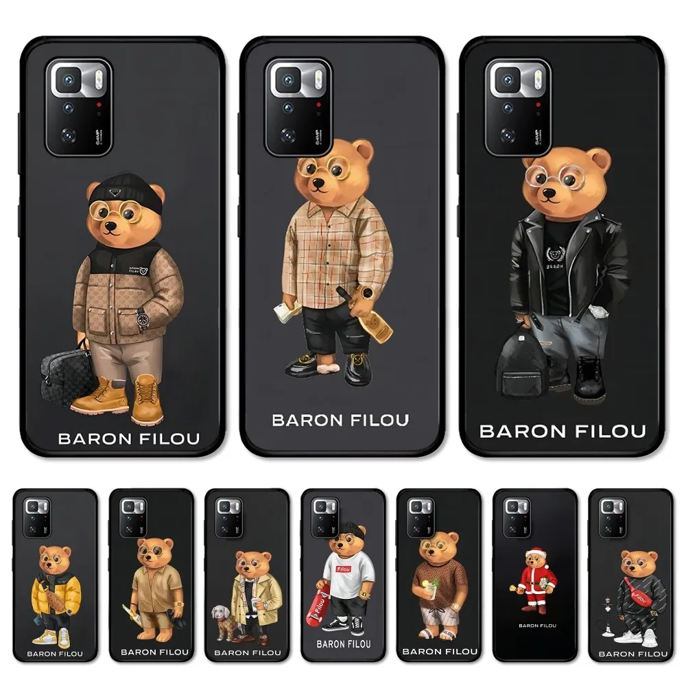 Fashion B-Baron F-Filou Bear Phone Case For Redmi 5 6 7 8 9 10 plus pro A GO K20 K30 K40 F3 Fundas