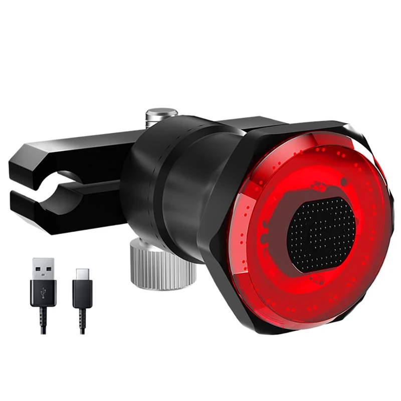 

Велосипедный задний фонарь Ipx6, водонепроницаемый светодиодный смарт-фсветильник рь с датчиком торможения, зарядка, Аксессуары для велосип...