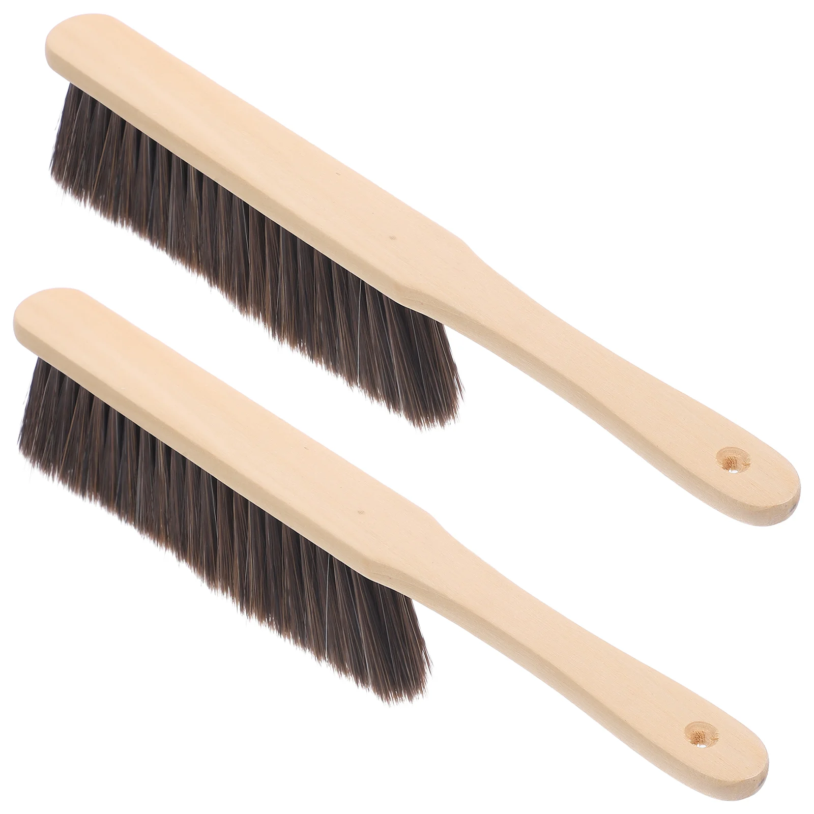 

2pcs Wooden Handle Bed Brush Hand Broom Household Cleaning Brush Car Dusting Brush