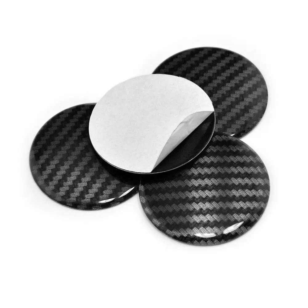 

Pattern Style Stripe Car Emblem Wheel Accessories Exterior Hub Carbon Fiber Cover Decor Center Cap Aluminum Set