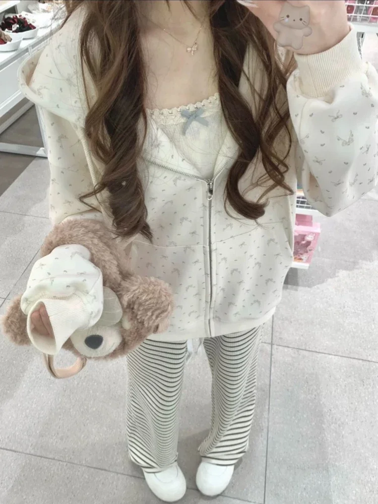 202 мягкие толстовки с капюшоном Cuteore Sweet Coquette для женщин Y2k Harajuku Kawaii уличная одежда