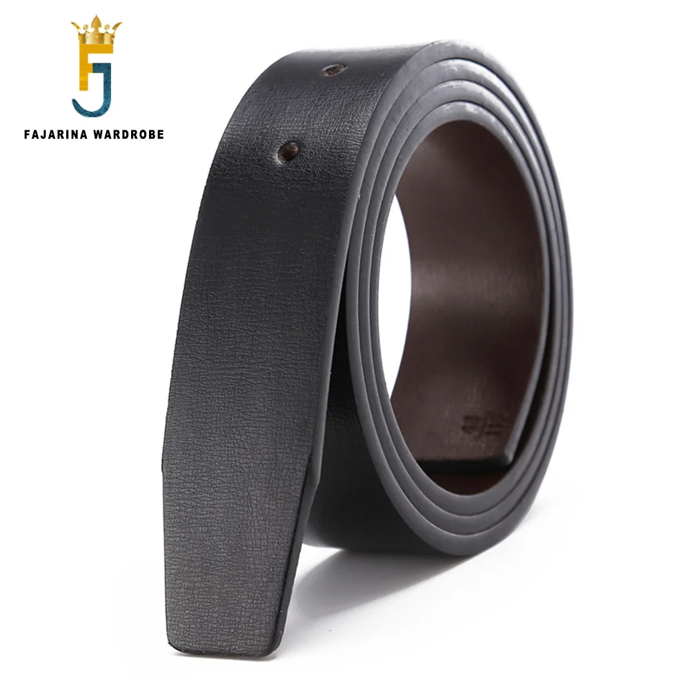 FAJARINA Double Sided 2nd Layer Quality Genuine Leather for Smooth & Slide & Pin 3.3cm Belts Men Cowhide without Buckle LUBT16