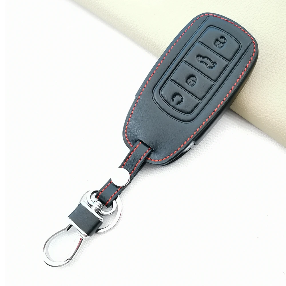 

For Chery Tiggo 8 PLUS 8 Pro 7 Pro Arrizo 5 PLUS 2021 4 Buttons Hot Sale Leather Car Key Case Cover Holder Bag Accessories