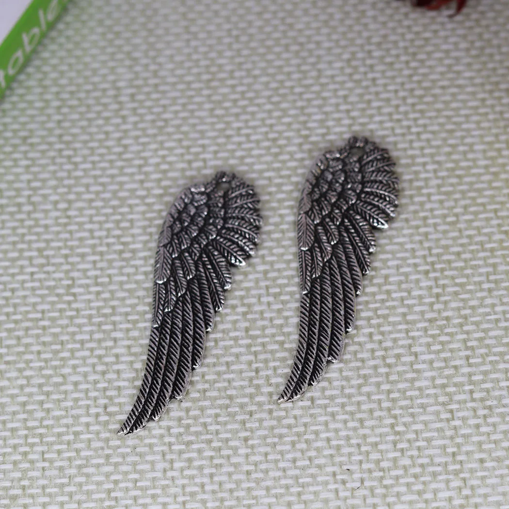 10 шт./партия, подвеска в виде крыльев Ангела, 50 х17 мм