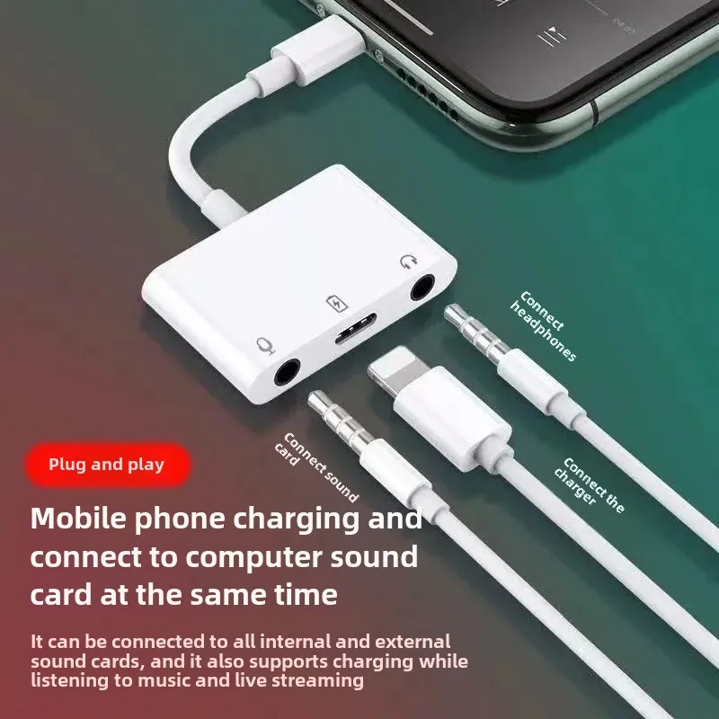 Три в одном для телефона Apple конвертер прямой трансляции голосовой вызов адаптер