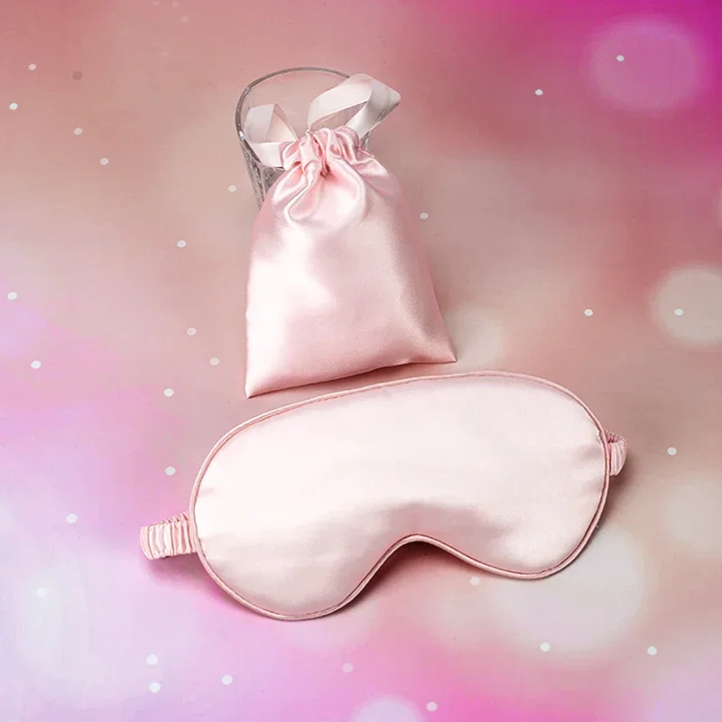 Маска для сна повязка на глаза из 100% шелка двусторонняя