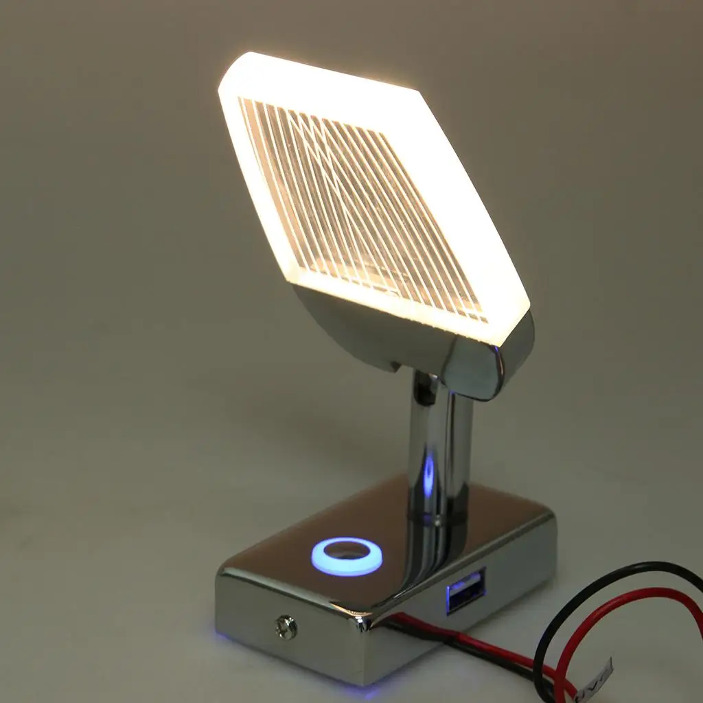 

Серебристый светодиодный сенсорный приглушаемый USB для чтения морской лодки RV в