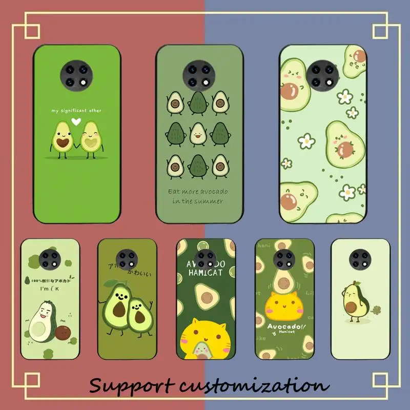 

Cute Cartoon Fruit Avocado Phone Case for Samsung A51 A30s A52 A71 A12 for Huawei Honor 10i for OPPO vivo Y11 cover