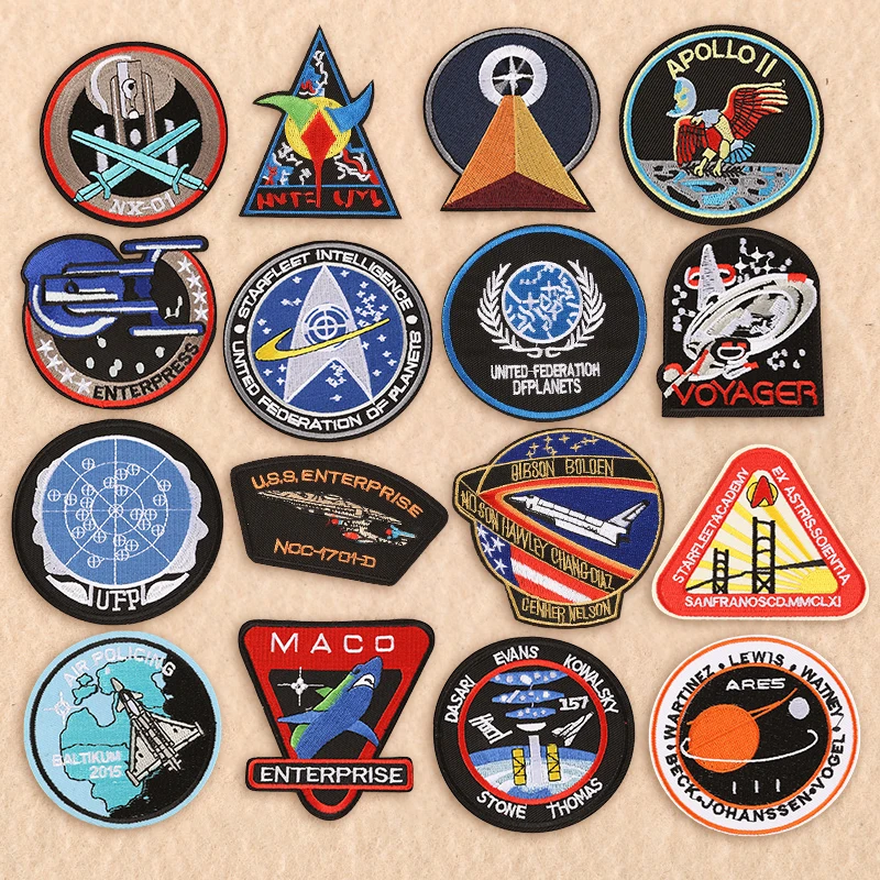 

Astronaut Embroideried Patches For Clothing DIY Iron On Patches On Clothes Aerospace backpack stickers Sewing Badges Patches