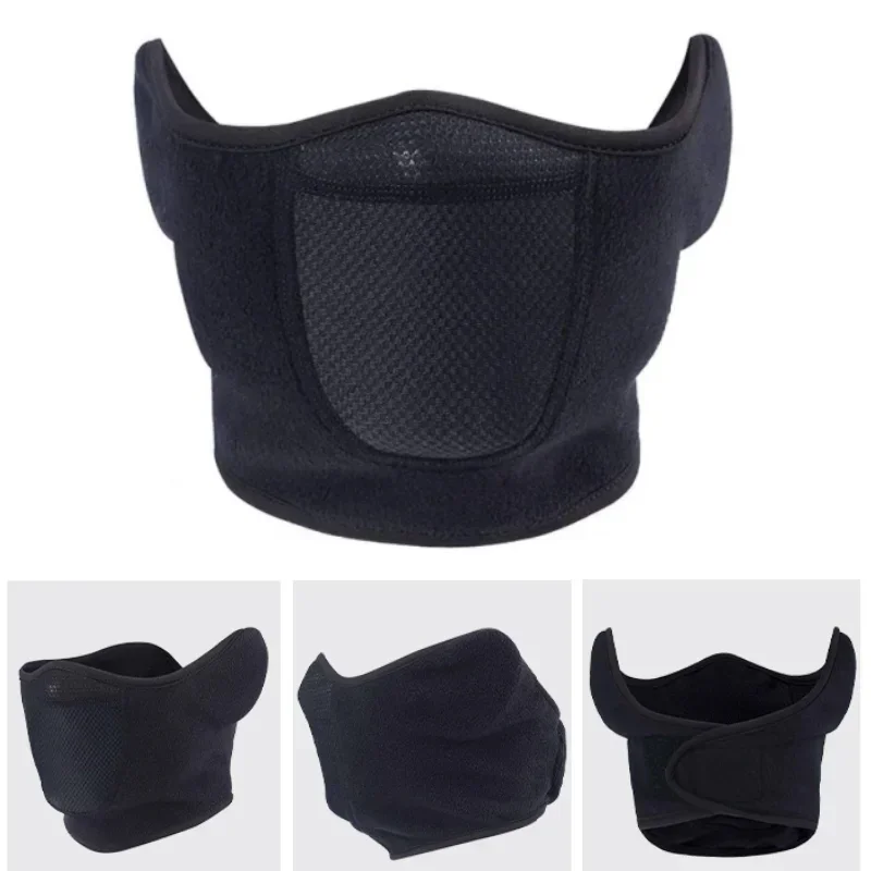 Зимняя флисовая мотоциклетная маска для лица сохраняющая тепло ветрозащитная