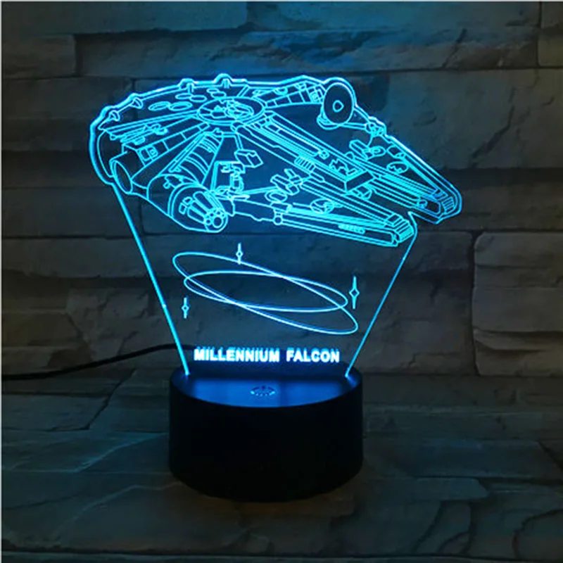 Disney Star Wars 3D LED Night Light Color Changing Visual Illusion Lamp Room Decoration for Kids Birthday Gift images - 6