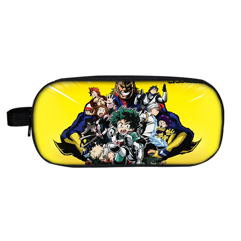 

Двойные сумки для карандашей моя геройская академия, мидория изюку, школьные принадлежности, студенческие Пеналы, подарок для детей