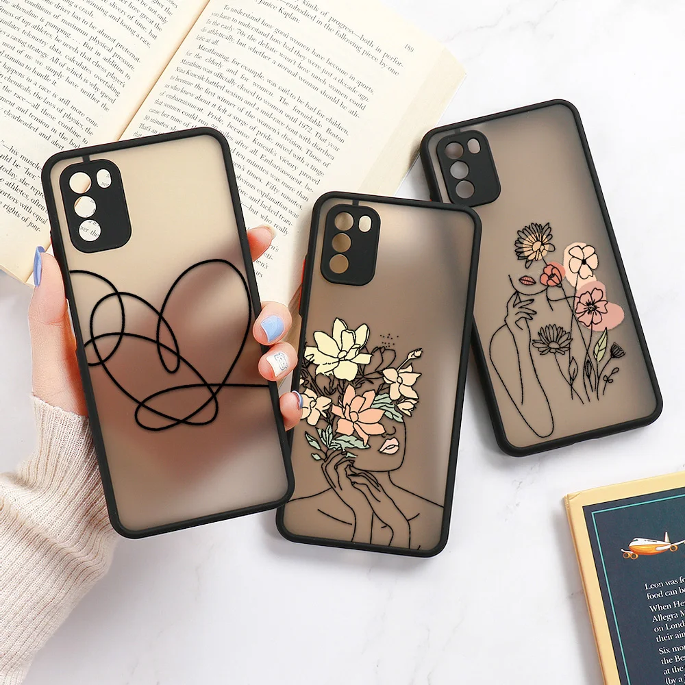 For Redmi 9 Case Flower Case For Xiaomi Redmi 9A Case Redmi 10 10C 9T Note 7 8 10 9 11 Pro 10S 9S 7S Poco X4 X3 M4 Pro Cover