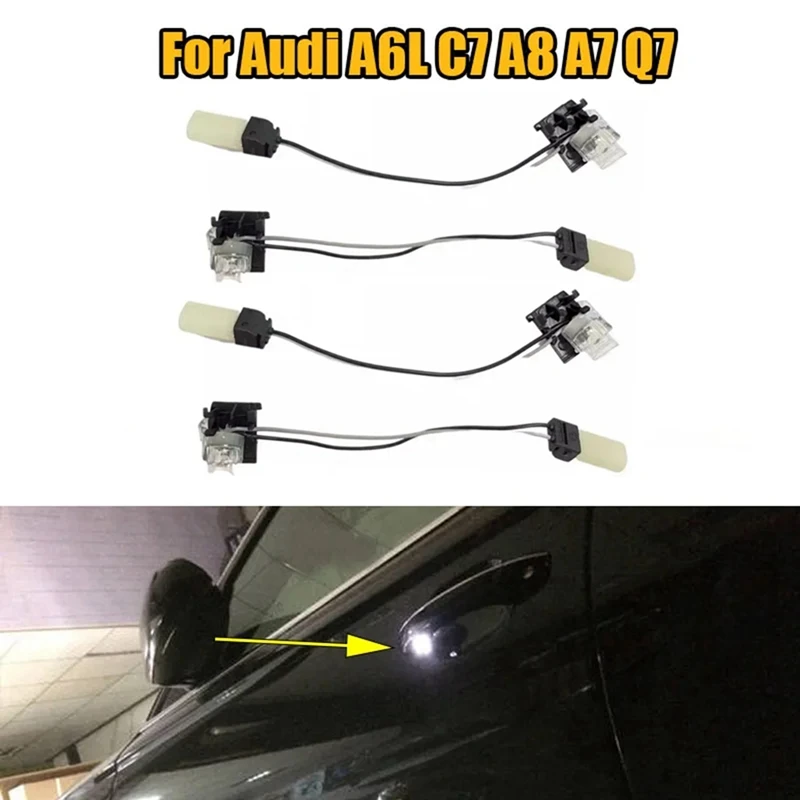Наружная дверная лампа 4H0947134A 4H0947133A Для Q7 RS7 A6 A7 A8 S6 S8 10-18 1 комплект/4 шт.