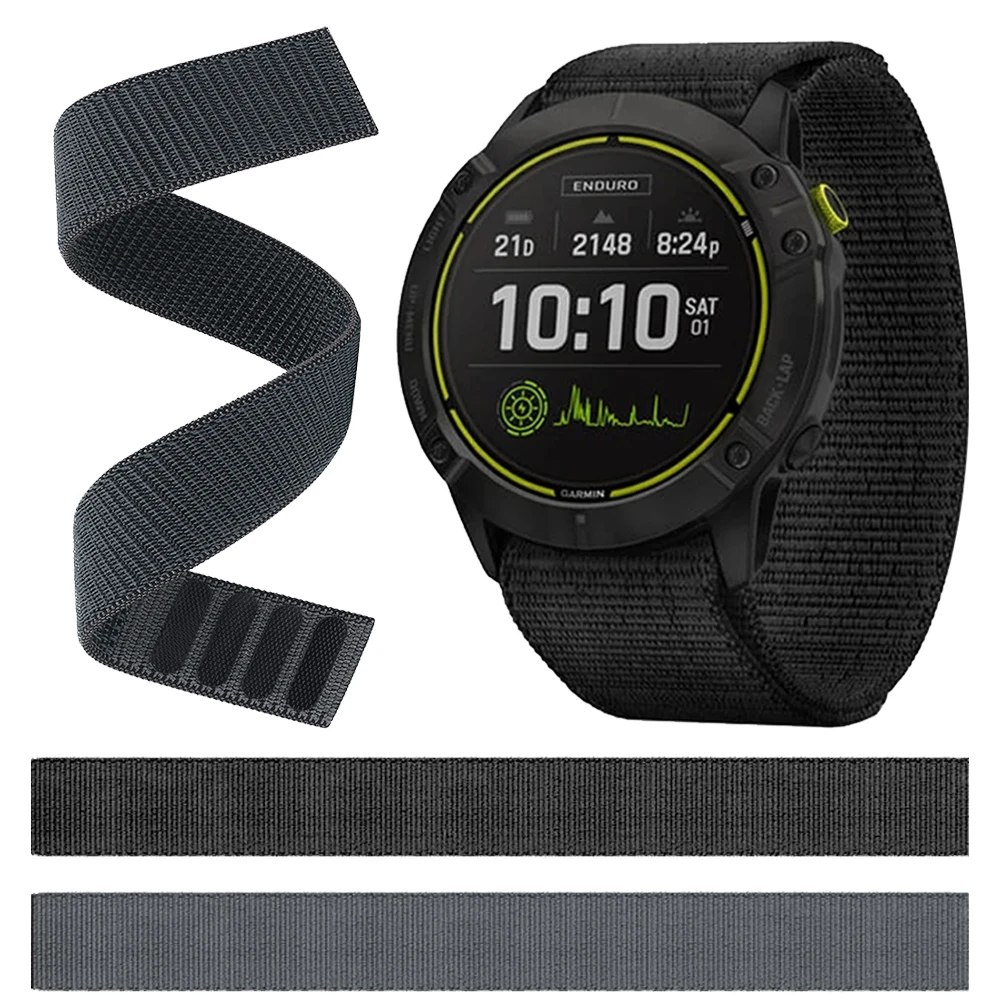 

Hook Loop Nylon Band for Garmin Enduro Watch Strap Fenix 6 6X Pro 5X Plus/TACTIX DELTA/MK2i/Forerunner 945 Watchband 22mm 26mm