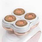 Женский Электрический эпилятор для удаления волос на ногах, безболезненное удаление волос, бритва с четырьмя головками, Водонепроницаемый Эпилятор