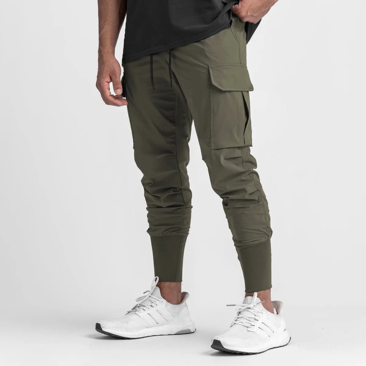 New Men Casual Joggers Pants Solid Thin Cargo Sweatpants Male Multi-pocket Trousers Mens Sportswear Hip Hop Harem Pencil Pants