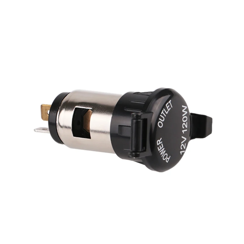 

120W 12V-24V Waterproof Car Cigarette Lighter Power Plug Female Socket Replacement For Motorcycles Boats Mowers Tractors Cars