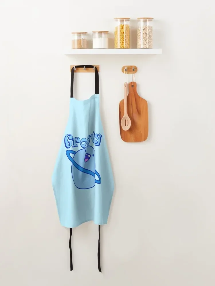 Фартук Groovy Blue Planet рабочий женский аксессуар шеф-повара с персональным логотипом