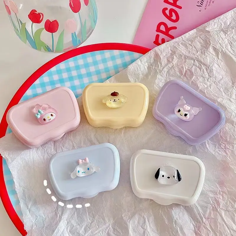 

Sanrio Kawaii My Melody Kuromi Contact Lens Case Girl Cartoon Cinnamoroll Pompompurin Cute Ins Girl Heart Contact Lens Care Case