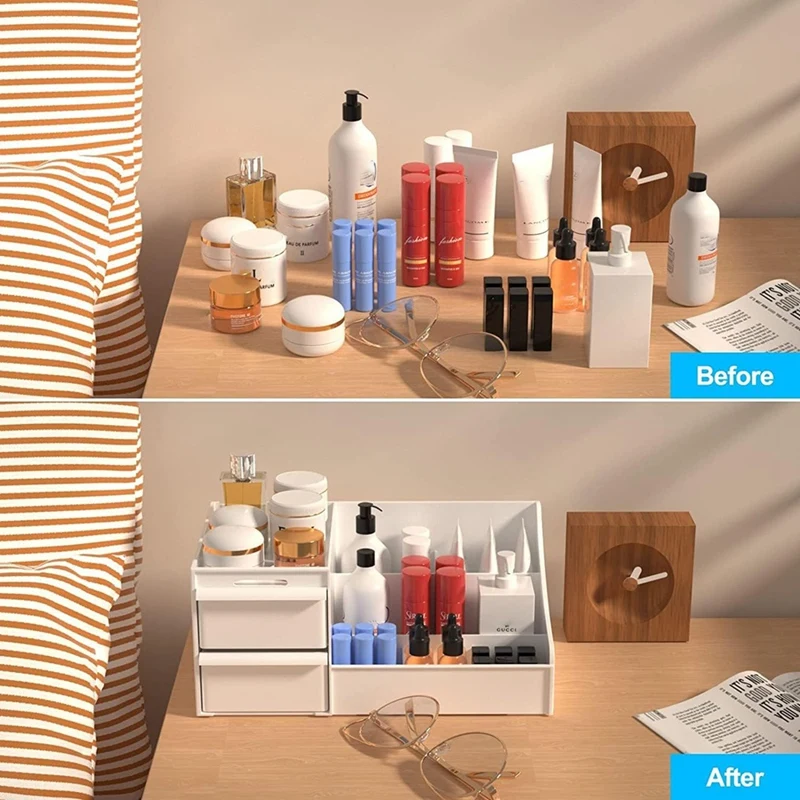 

Makeup Organizer,Skincare Organizers On Countertop, Cosmetic Storage Organizer Fits Skincare, Lotions, Lipsticks