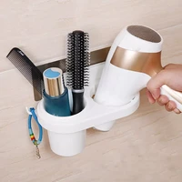 hot magic no trace stickers wall mounted storage racks creative suction cup hair dryer holder comb rack stand bathroom supplies