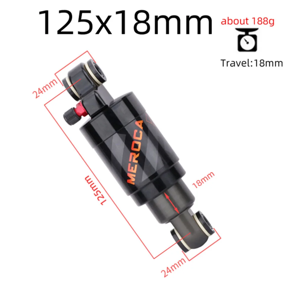 

Meroca Bike Bicycle Cycling Air Rear Shock Lockout 125/150/165/190/200mm MTB Scooter Folding Bike Shock Absorber Bike Parts