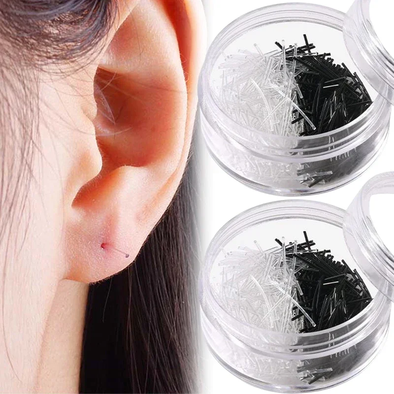 10 шт. антиаллергенные пластиковые серьги-булавки прозрачные разноцветные