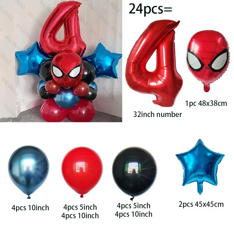 

Воздушные шары Человек-паук 24 шт.