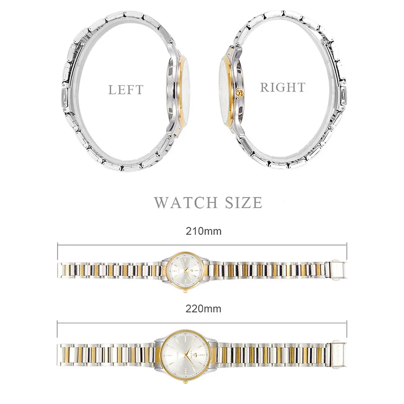 LIEBIG New Arrival Luxury Full Steel Quartz Watches For  couples Casual man Waterproof Clock Wristwatch women  Male reloj hombre